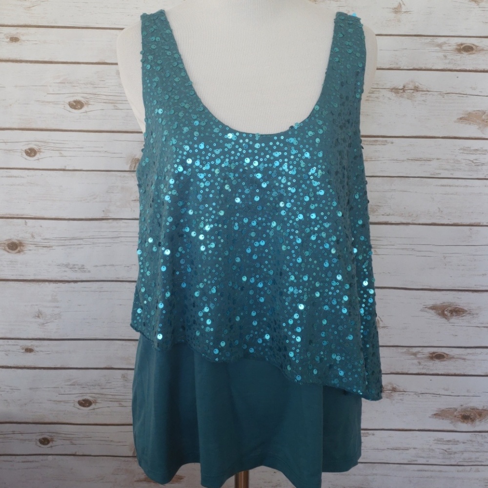 Turquoise dressy top